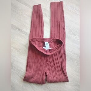 Open Edit Ribbed Brown/Orange Sweater Leggings